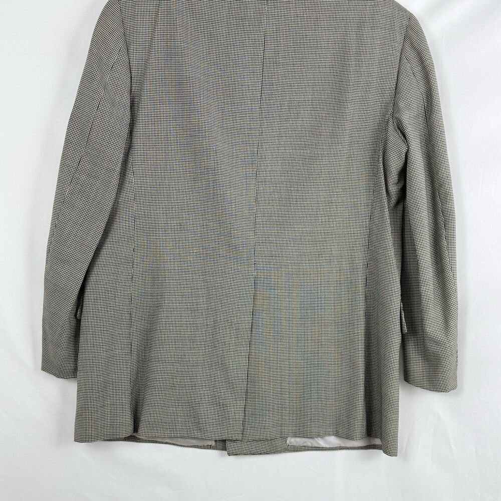 Paul Stuart Men’s Black/houndstooth Double Breasted Wool Size 42 R Vintage - Picture 6 of 16